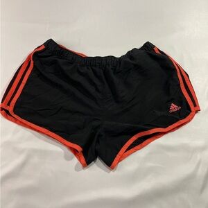 Adidas Black and Red Athletic Shorts